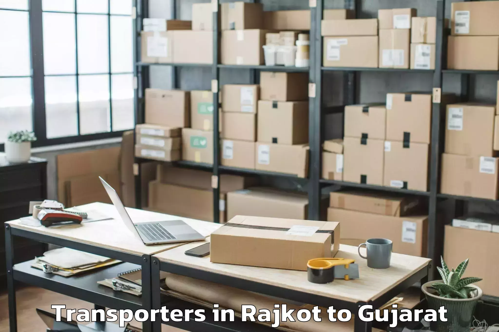 Top Rajkot to Kharod Transporters Available